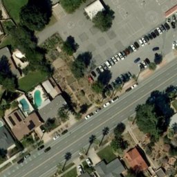 Sand Volleyball Court, Redlands, CA — aerial view
