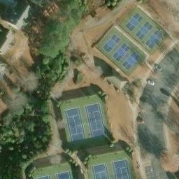 Sand Volleyball Court, GA — aerial view
