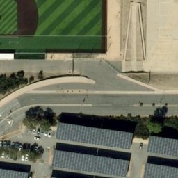 Sand Volleyball Court, Diamond Bar, CA — aerial view