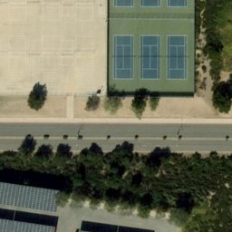 Volleyball Court, Diamond Bar, CA — aerial view