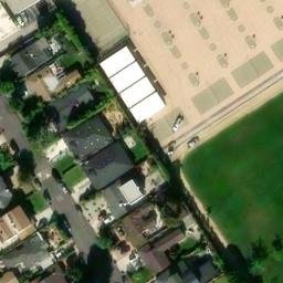 Sand Volleyball Court, Culver City, CA — aerial view