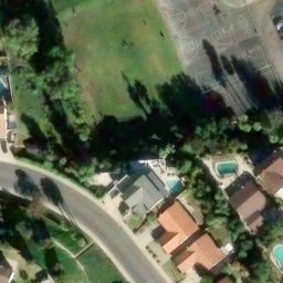 Sand Volleyball Court, Diamond Bar, CA — aerial view