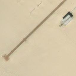 Sand Volleyball Court, Santa Monica, CA — aerial view