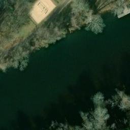 Sand Volleyball Court, Roswell, GA — aerial view