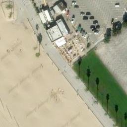 Santa Monica Beach Courts — aerial view