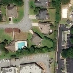 Sand Volleyball Court, SC — aerial view