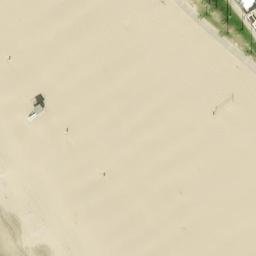 Sand Volleyball Court, Marina del Rey, CA — aerial view