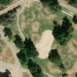 Sand Volleyball Court, Riverside, CA — aerial view