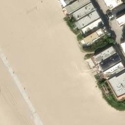 Sand Volleyball Court, Marina del Rey, CA — aerial view