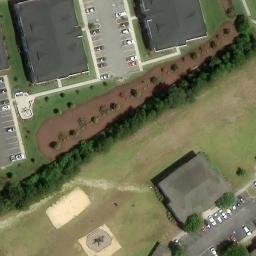 Sand Volleyball Court, Sumter, SC — aerial view