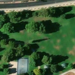 Sand Volleyball Court, Pedley, CA — aerial view