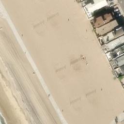 Sand Volleyball Court, Los Angeles, CA — aerial view
