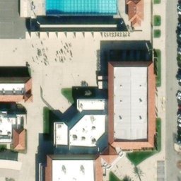 Volleyball Court, Eastvale, CA — aerial view