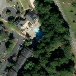 Sand Volleyball Court, Athens-Clarke County unified government (balance), GA — aerial view
