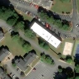 Sand Volleyball Court, Athens-Clarke County unified government (balance), GA — aerial view
