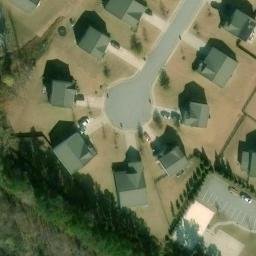 Sand Volleyball Court, GA — aerial view