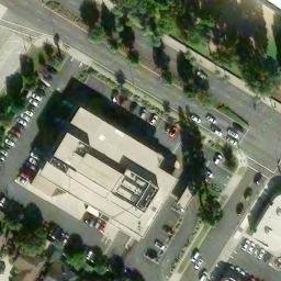 Sand Volleyball Court, Downey, CA — aerial view