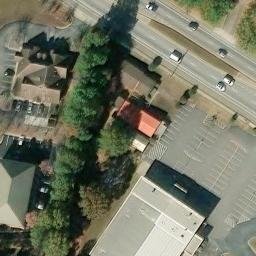 Sand Volleyball Court, Lawrenceville, GA — aerial view
