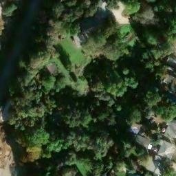 Sand Volleyball Court, Brea, CA — aerial view