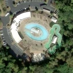 Sand Volleyball Court, GA — aerial view