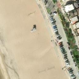 Sand Volleyball Court, El Segundo, CA — aerial view