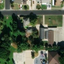 Sand Volleyball Court, Buena Park, CA — aerial view