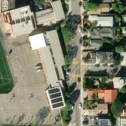 Sand Volleyball Court, Manhattan Beach, CA — aerial view
