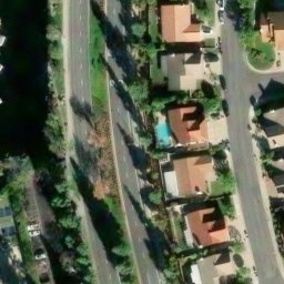 Sand Volleyball Court, Yorba Linda, CA — aerial view