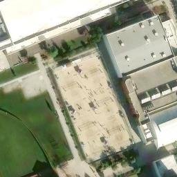 Sand Volleyball Court, Alondra Park, CA — aerial view