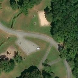 Sand Volleyball Court, GA — aerial view