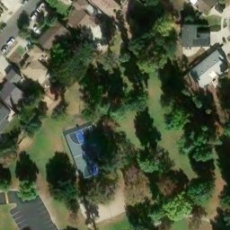 Sand Volleyball Court, Corona, CA — aerial view