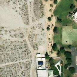 Sand Volleyball Court, Palm Springs, CA — aerial view
