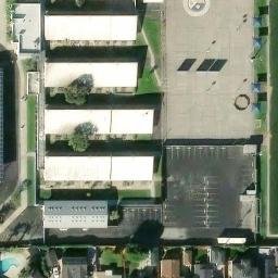 Sand Volleyball Court, Lawndale, CA — aerial view