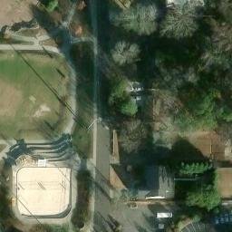 Sand Volleyball Court, Brookhaven, GA — aerial view