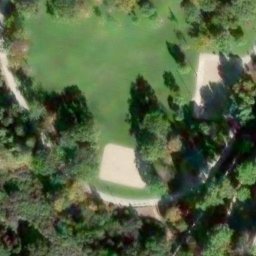 Sand Volleyball Court, Yorba Linda, CA — aerial view