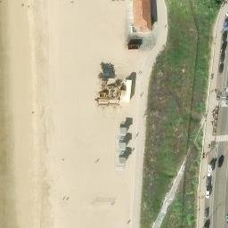 Sand Volleyball Court, Redondo Beach, CA — aerial view