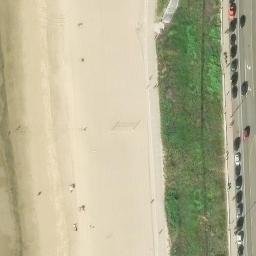 Sand Volleyball Court, Redondo Beach, CA — aerial view
