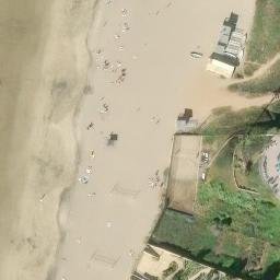 Sand Volleyball Court, Palos Verdes Estates, CA — aerial view