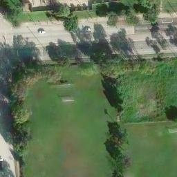 Sand Volleyball Court, Wilmington, CA — aerial view