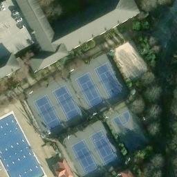 Sand Volleyball Court, Atlanta, GA — aerial view