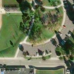 Sand Volleyball Court, Orange, CA — aerial view