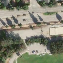Sand Volleyball Court, Lomita, CA — aerial view