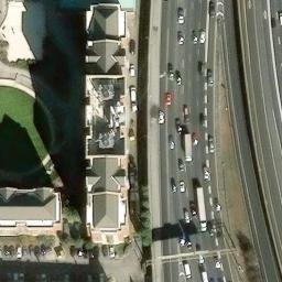 Sand Volleyball Court, Atlanta, GA — aerial view