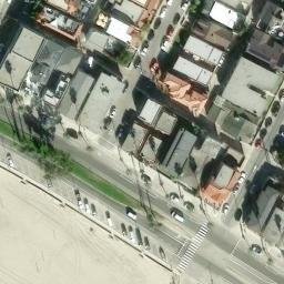Sand Volleyball Court, Long Beach, CA — aerial view