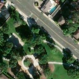 Sand Volleyball Court, Tustin, CA — aerial view