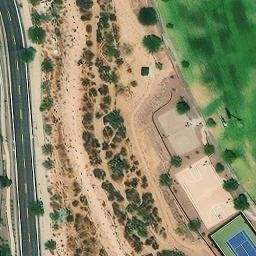 Sand Volleyball Court, Phoenix, AZ — aerial view
