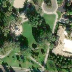 Sand Volleyball Court, Northwood, CA — aerial view
