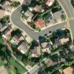 Sand Volleyball Court, Northwood, CA — aerial view