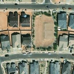 Sand Volleyball Court, Surprise, AZ — aerial view