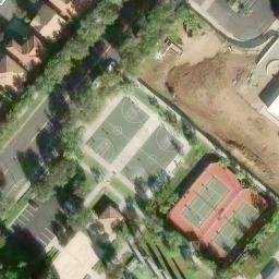 Sand Volleyball Court, Stonegate, CA — aerial view